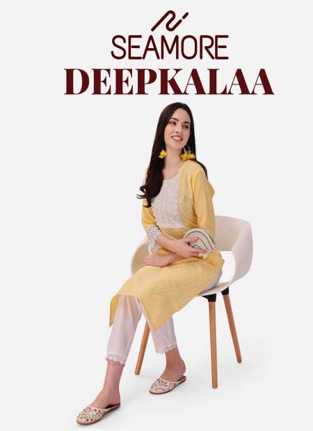 Deepkalaa By Seamore Cotton printed Kurti With Bottom Wholesale Market In Surat Catalog